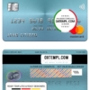 editable template, Venezuela BBVA bank mastercard, fully editable template in PSD format