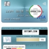 editable template, Venezuela BBVA bank visa classic card, fully editable template in PSD format