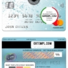 editable template, Venezuela Banco Central de Venezuela bank mastercard, fully editable template in PSD format