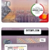editable template, Vietnam Techcombank mastercard, fully editable template in PSD format