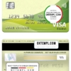 editable template, Vietnam Vietcombank visa electron card, fully editable template in PSD format
