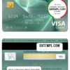 editable template, Nicaragua Banco Lafise Bancentro bank visa classic card, fully editable template in PSD format