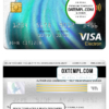 editable template, Nicaragua Banco Ficohsa bank visa electron card, fully editable template in PSD format