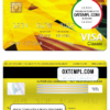 editable template, New Zealand ASB bank visa classic card, fully editable template in PSD format