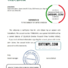 editable template, Ukraine Oschadbank reference letter template in Word and PDF format