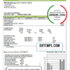 editable template, USA Marine Maine Natural Gas Portland utility bill template in Word format