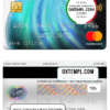 editable template, Nicaragua Banco Ficohsa bank mastercard, fully editable template in PSD format