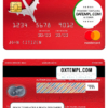 editable template, Norway bank Norwegian AS bank mastercard, fully editable template in PSD format