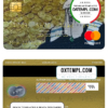 editable template, Norway DNB bank mastercard gold, fully editable template in PSD format