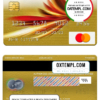 editable template, Oman Bank Muscat mastercard gold, fully editable template in PSD format