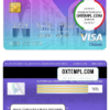 editable template, Oman bank Nizwa visa classic card, fully editable template in PSD format
