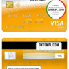 editable template, Philippines bank of Communications visa gold card, fully editable template in PSD format