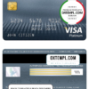 editable template, Philippines Bank of the Philippine visa platinum card, fully editable template in PSD format