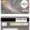 editable template, Serbia Societe Generale bank visa platinum card, fully editable template in PSD format