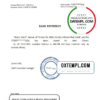 editable template, Tunisia Amen bank account balance reference letter template in Word and PDF format