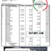 editable template, United Kingdom Metrobank bank statement template in Excel and PDF format