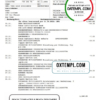 editable template, Germany Deutsche Handelsbank AG bank statement template in .doc and .pdf format