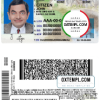 North Dakota driver license PSD template, 2020 - present
