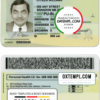 Canada Manitoba province driver license PSD template