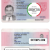 editable template, Lithuania (Litva) residence permit card template in PSD format, fully editable