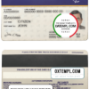 editable template, USA New York state Medicaid card template in PSD format, fully editable