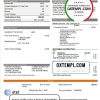 editable template, USA Texas AT&T telecommunications utility bill template in Word and PDF format