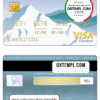 editable template, Norway Luster Sparebank visa electron card, fully editable template in PSD format