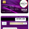 editable template, Nigeria Polaris bank visa classic card, fully editable template in PSD format