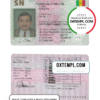 Senegal driver license PSD template