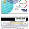 editable template, New Zealand BNZ Greymouth bank visa electron card, fully editable template in PSD format