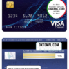 editable template, Nigeria Keystone bank visa classic card, fully editable template in PSD format