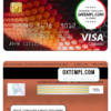 editable template, Nigeria GTBank visa classic card, fully editable template in PSD format