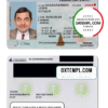 Washington driver license PSD template (2018 - present)