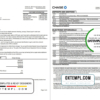 editable template, USA JP Morgan Chase bank statement template in .doc and .pdf file format, 2 pages