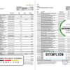 editable template, UAE Mashreq bank statement template in Excel and PDF format, 3 pages