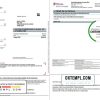 editable template, France Total Direct Energie utility bill template in Word and PDF format