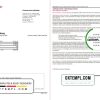 editable template, USA Bank of America bank statement template in Excel and PDF format (4 pages), version 3