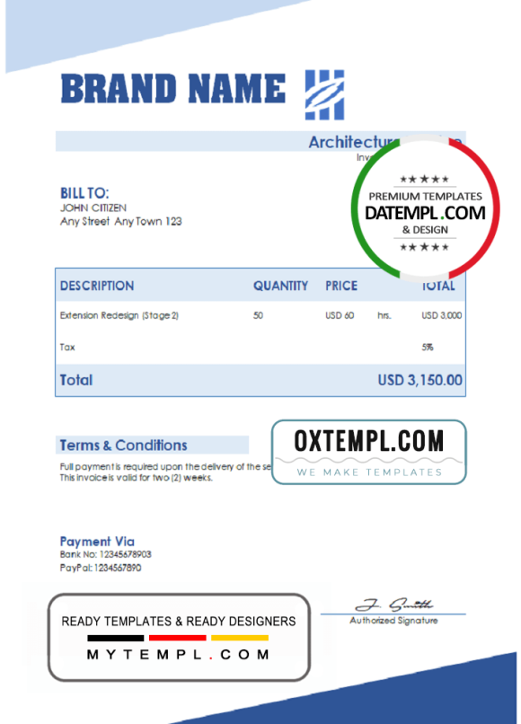 editable template, # built behold universal multipurpose invoice template in Word and PDF format, fully editable
