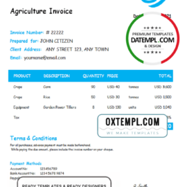 editable template, # earn activator universal multipurpose invoice template in Word and PDF format, fully editable