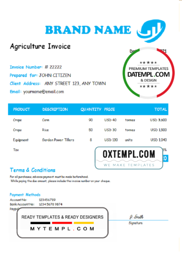 editable template, # earn activator universal multipurpose invoice template in Word and PDF format, fully editable