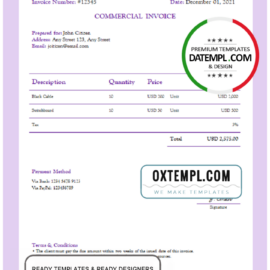 editable template, # expert blended universal multipurpose invoice template in Word and PDF format, fully editable