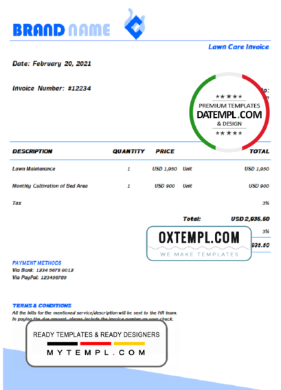 editable template, # gold zone universal multipurpose invoice template in Word and PDF format, fully editable