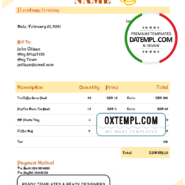 editable template, # inspire press universal multipurpose invoice template in Word and PDF format, fully editable