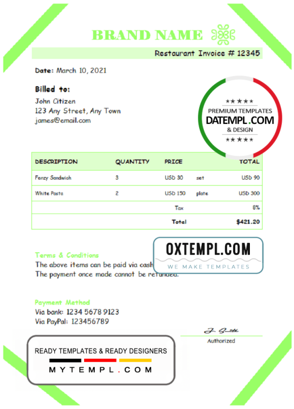 editable template, #painter box universal multipurpose invoice template in Word and PDF format, fully editable