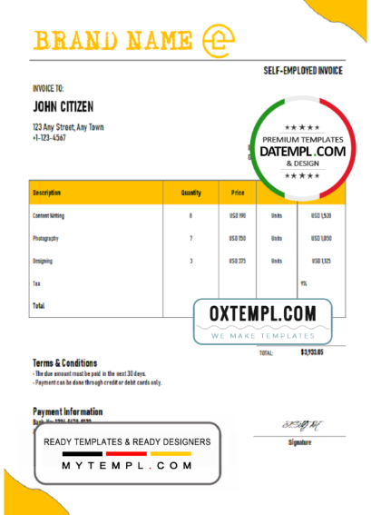 editable template, # sure chief universal multipurpose invoice template in Word and PDF format, fully editable