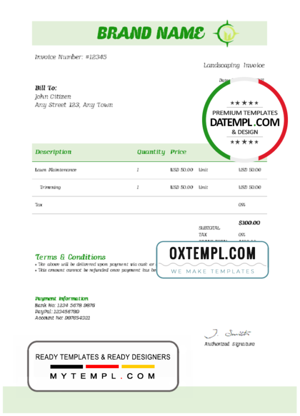 editable template, # tape capture universal multipurpose invoice template in Word and PDF format, fully editable