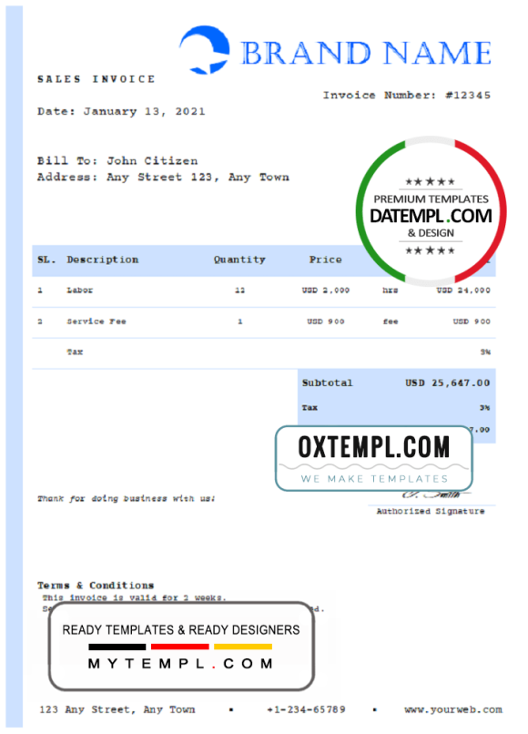 editable template, # up scour universal multipurpose invoice template in Word and PDF format, fully editable