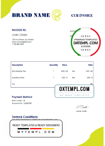 editable template, # wide grid universal multipurpose invoice template in Word and PDF format, fully editable