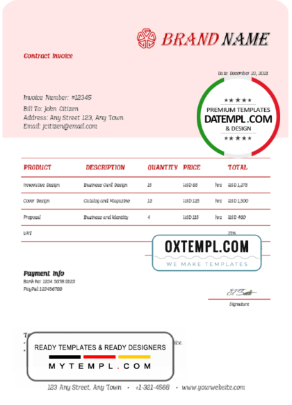 editable template, # zip key universal multipurpose invoice template in Word and PDF format, fully editable
