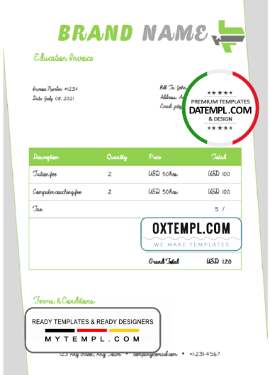 editable template, # bet index universal multipurpose invoice template in Word and PDF format, fully editable